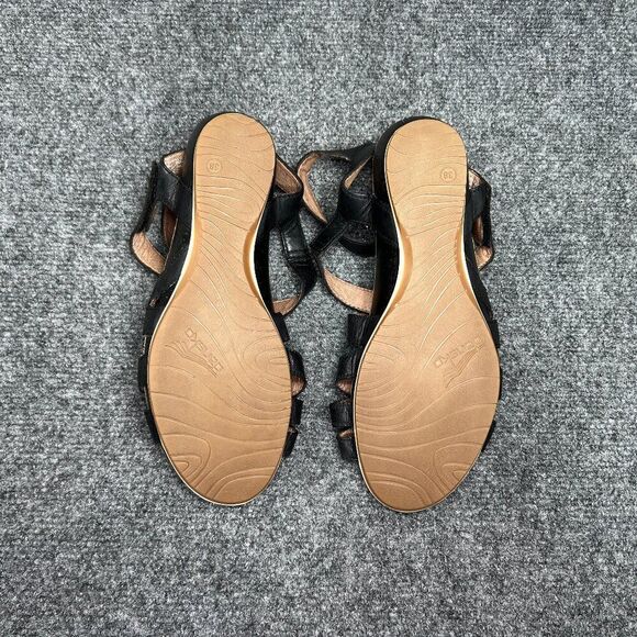 Dansko Veruca Gladiator Sandals Women's Size 8 Black Leather Strappy Comfort - Picture 10 of 13